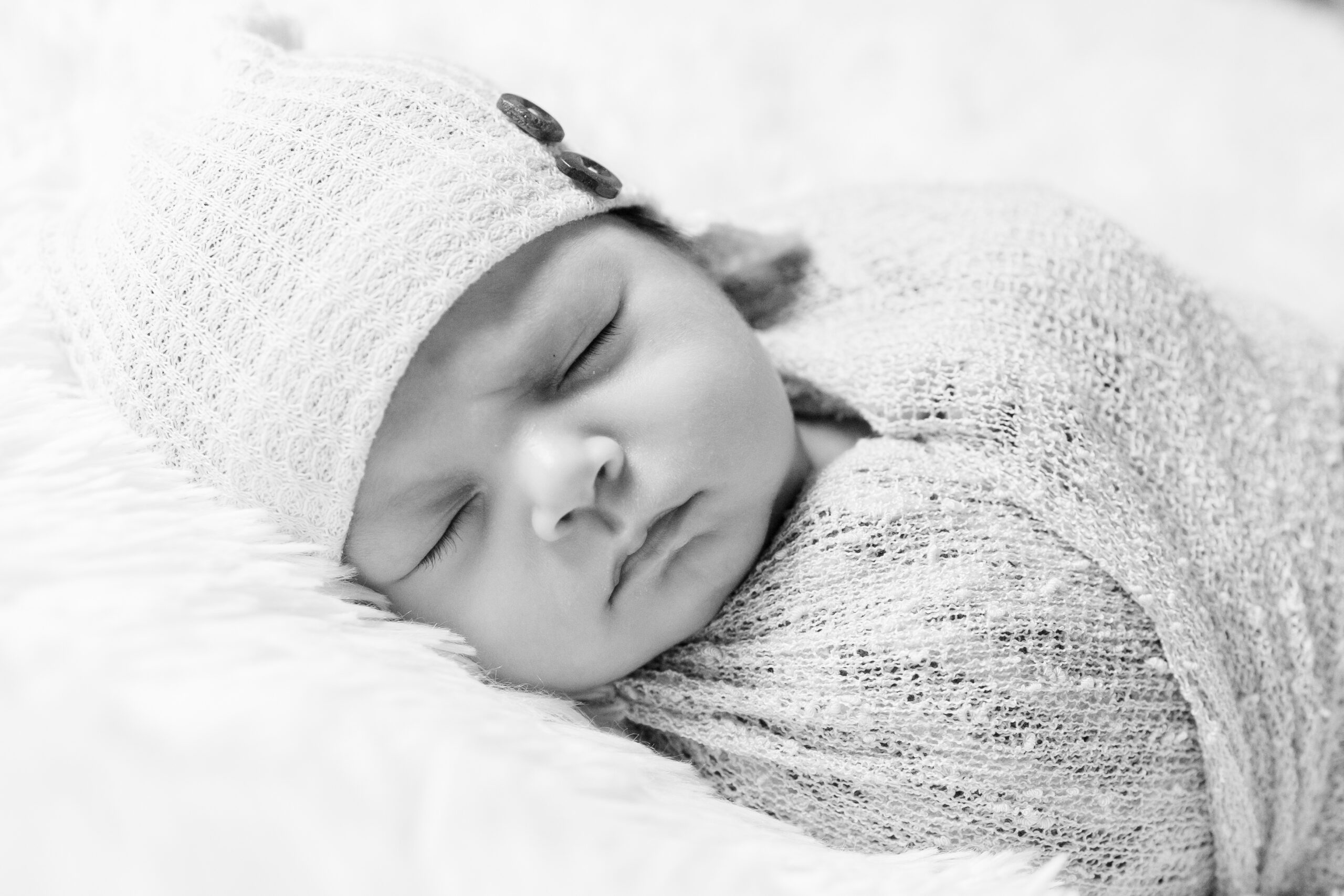 Sleeping newborn photography session